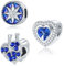 MaNeaz 3 Stücks Marineblau Armband Anhänger Charm Armband Pandora Armbänder Charms Armband Anhänger Valentinstag Passende Geschenke Für Mädchen Für Pandora-Armbänder Geburtstagsgeschenke