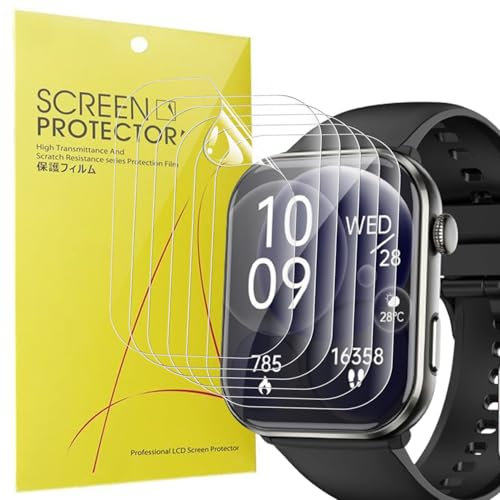Lamshaw 6 Piezas Protector de Pantalla para Blackview Smartwatch R60,Resistente a los Arañazos, Sin Burbujas, HD Transparente, Protector de pantalla TPU Flexible de Cobertura Total (TPU-6PIEZAS)