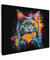 MuchoWow© Impression sur Toile Decoration Murale Peinture 80x60 cm Tableaux Art Décoratif Muraux Décoration Chambre Chat - Graffiti - Coloré - Gaufre - Nourriture