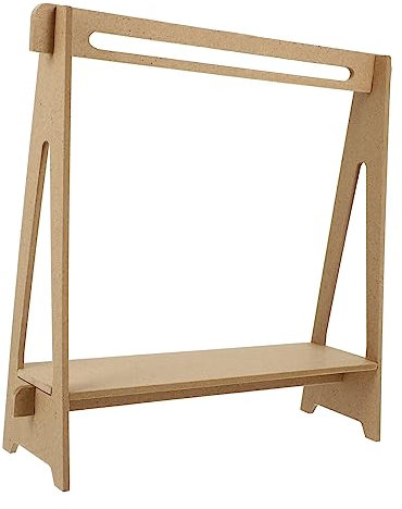 NAMOARLY Holz Puppen Kleiderständer DIY Mini Kleiderbügel Aufhänger Für Puppenkleidung Dekoration Aufbewahrungsregal Für Puppenhaus