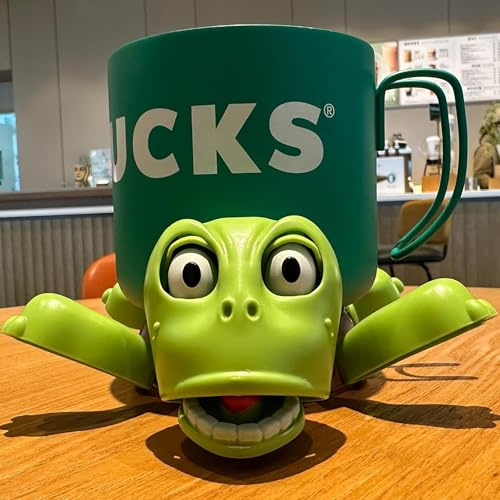 JOD® Posavasos de tortuga, portavasos de tortuga con expresión divertida, soporte para tazas con extremidades elevables y cara expresiva para tortugas, regalos de broma para amantes de las tortugas