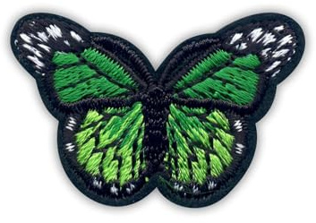 Little Green Butterfly – Aufnäher zum Aufnähen – bestickter Abzeichen/Patch
