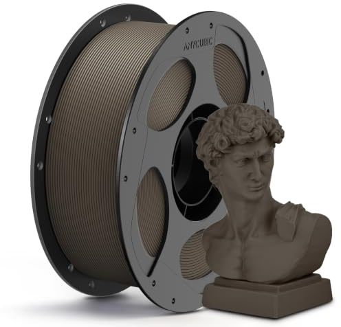 ANYCUBIC Matte PLA Filament 1,75mm, Feine Oberfläche, Matte Schokoladenbraun 1KG