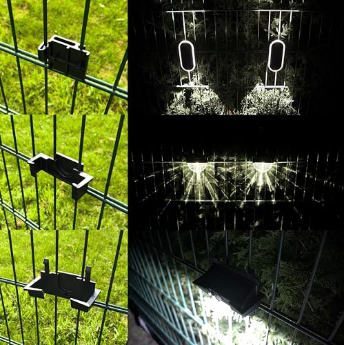 4x Adapter für LED Leuchten am DOPPELSTABMATTENZAUN Gartenzaun Zaun Zäune werkzeuglos Schnellmontage Beleuchtung Zaunbeleuchtung Solar Licht Stabmattenzaun Gitterstabmattenzaun (Adapter Typ 3)