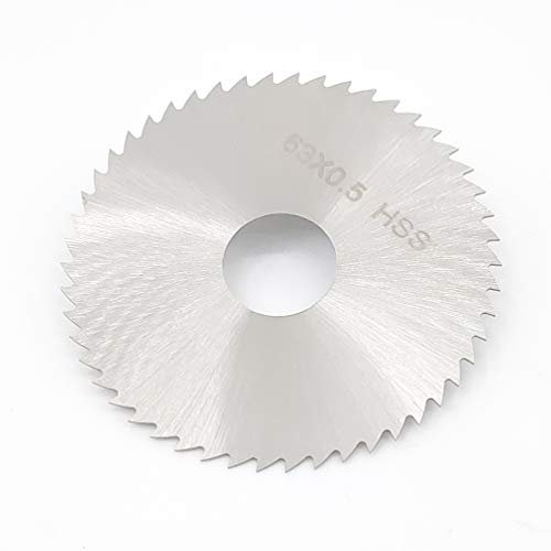 NovelLife 63X0.5mm 50T HSS Circular Saw Blade Woodworking Mini Hobby Table Saw Replacement Parts for Plastic PVC Cutting