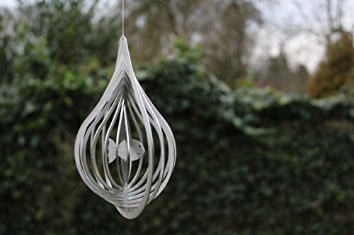 Manufaktur Lichtbogen Edelstahl Windspiel Tropfen Fisch
