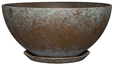 Classic Home & Garden Pot de Fleurs, résine synthétique, cuivre Vieilli, 25,4 cm Rosie