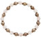 Bello London Beaded Stretch Bracelet with pink jade and quartz beads and rose gold plated spacers - Rae P20