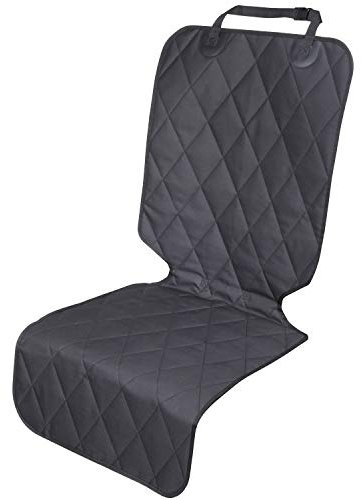 VIVAGLORY Front Car Seat Cover for Dog Seatflex Dog Seat Protector, Car Cover for Pet, Front Single Bucket Captain Chair Protector, Large, Black, 1Pack