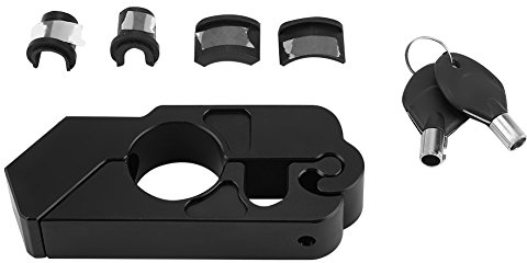 Yctze For Motorcycle Handlebar Lock - Motorcycle Grip Lock Universal Cnc Aluminium Alloy Handlebar Brake Lever Lock Vehicle Security(Black)