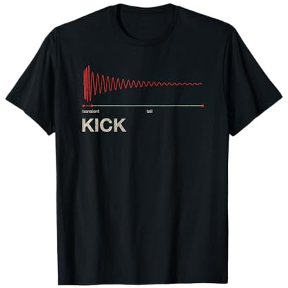 Kick Snare DAW Producer Studio Audio Wave Gear VST Synth T-Shirt