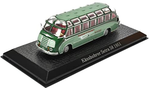 IXO/ALTAYA/ATLAS Kässbohrer Setra S8 Bus Bus Fertigmodell aus Die-Cast Metall in Vitrine 1:72