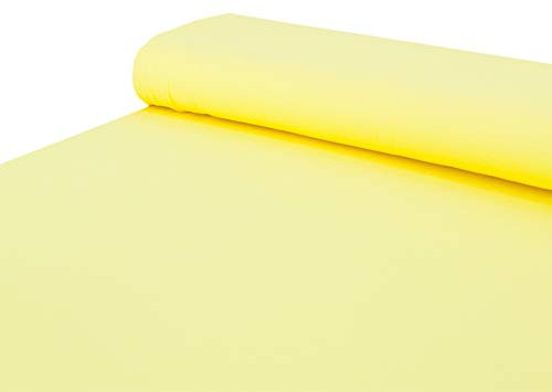 Baumwoll - Jersey Stoff einfarbig gelb - Meterware ab 25 cm x 160 cm - Stoff zum Nähen