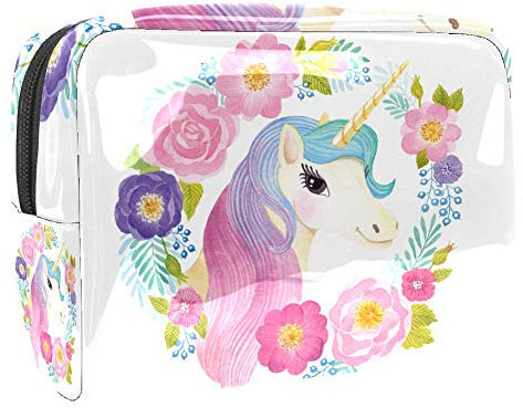 Tragbare Make-up-Tasche mit Reißverschluss, Reise-Kulturbeutel für Frauen, praktische Aufbewahrung, Kosmetiktasche, Blumenkranz