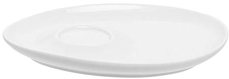Tasses à café porcelaine blanche avec sous tasses triangle x 6