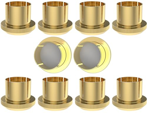 Monosaudio Vergoldete Cinch Noise Shielding Caps-Buchse Abschlusskappe RCA Kabeldose für Cinch-Buchsen (10pcs)