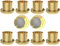 Monosaudio Vergoldete Cinch Noise Shielding Caps-Buchse Abschlusskappe RCA Kabeldose für Cinch-Buchsen (10pcs)