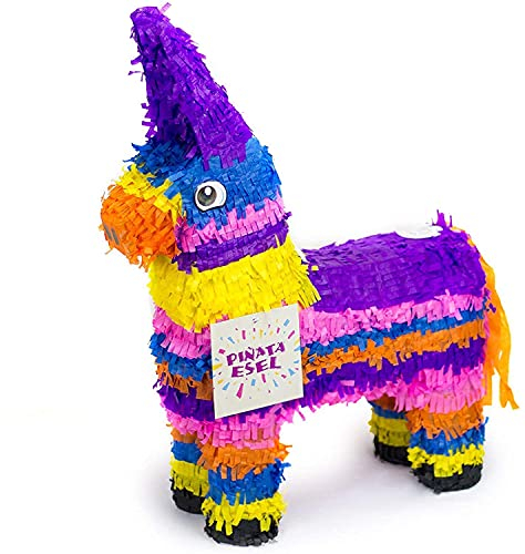 Carpeta Pinata Esel, Piñata für Kindergeburtstag Spiel, ideal als Geschenkidee zur Party oder Hochzeit, 57x37 cm