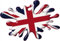 PCSL 3D Effect Union Jack Car Splat - Waterproof Vinyl Sticker - Retro Splat Van Car Bike Decal