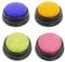 Irishom 4 Stück Buzzer mit Aufnahmefunktion und Licht Sprachaufzeichnung Sound-Taste Interaktives Resources Spielzeug Antwort Buzzer