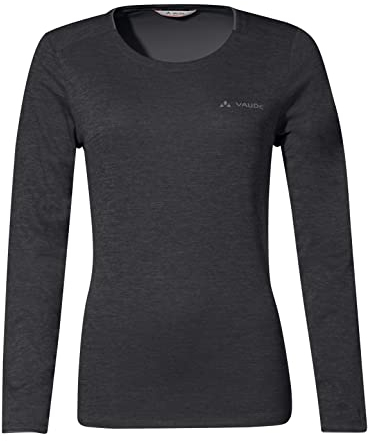 VAUDE Damen Women's Essential Ls T-Shirt, Schwarz, 40 EU