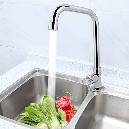 Wasserhahn, G1/2 Brushed Legierung Kalt Wasser Küchenarmatur Arbeitsplatte Waschbecken Armaturen