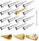 Joyeee 16 Sahnehorn-Formen mit Reinigungsbürste, Edelstahl-Kegelrollen, Cannoli-Formen zum Backen von Cannoli-Muscheln, knusprigem Gebäck für Weihnachten, Geburtstag Party Geschenke, 12,7 cm
