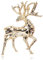 Yienate Mode Élan Broche Belle Noël Faon Stylo Fils de la Forêt Corsage pour Hommes et Femmes (Or)
