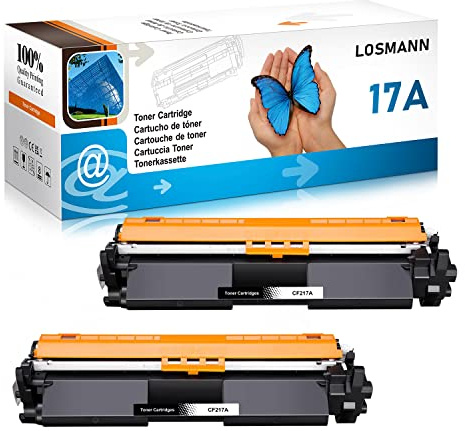 LOSMANN 2X Schwarz Toner Kompatibel für HP 17A CF217A M130 M102 | Kompatibel für HP Laserjet Pro MFP M130fw M130nw M130fn M130a M102w M102a