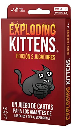 Exploding Kittens Edición 2 Jugadores - Juego de Cartas en Español, Multicolor