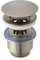 Piletta di Scarico Click-Clack Universale Con Troppo Pieno per Lavabo e Bidet 1 1/4 in Ottone mod. Vajont (Spazzolato)