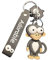 KUPOOL Porte-clés mignon singe aux grands yeux avec pendentif animal de dessin animé pour femme porte-clés cadeau breloque porte-clés porte-clés porte-clés, gris, F
