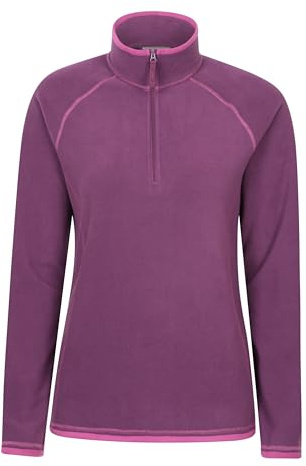 Mountain Warehouse Montana Womens Fleece Jumper | Durable & Lightweight Anti-Pill Ladies Half-Zip Top with Soft Microfleece for Warmth & Comfort, For Winter Layering
