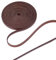 GORGECRAFT 5.5Yds 8mm Cordon Plat en Cuir Véritable Cordon en Cuir Lacet Botte Bandes de Dentelle Rouleau de Ficelle Tressage Vachette pour la Fabrication Bijoux(Marron Noix Coco)