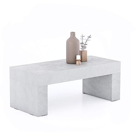 MOBILI FIVER, Evolution Couchtisch 90 x 40, Beton Grau, Made In Italy