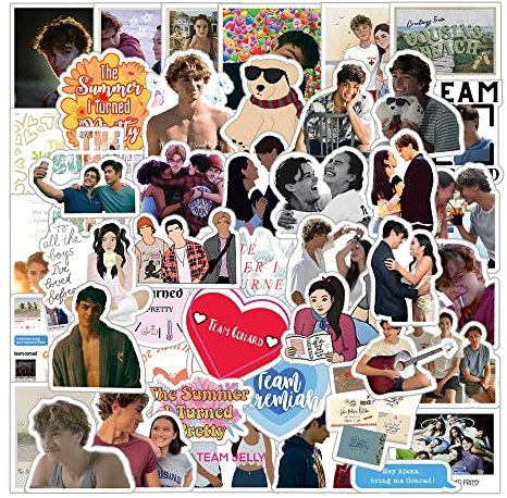 60 Pcs The Summer I Turned Pretty Classic TV Fashion Aesthetic Waterproof Vinyl Stickers for Adults for Birthday Party Supplies Decoration Favors for Water Bottles Laptop Suitcase