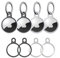 [4Pack] Stouchi AirTag Schlüsselanhänger Rostfreier Stahl Air Tag Case Holder Cover mit 4 Schlüsselanhänger Einfache Einrichtung Schlankes Design für AirTags Key Finder Air Tags Zubehör