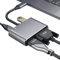 Adaptador USB C a HDMI, Adaptador VGA a USB C,HUB 4 en 1,USB C a 4k HDMI/VGA/USB 3.0/PD100w Adaptador de concentrador multipuerto de Carga para Nintendo Switch/Macbook Pro/Air/iPad Pro/DELL Xps