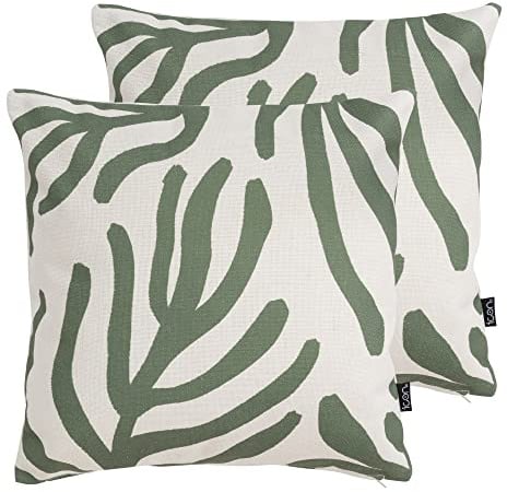 icon Indoor Outdoor Cushions Filled, Kyoto Collection, Set of 2 | Made in the UK, 43cm x 43cm, Durable Water-Resistant Fabric, Outdoor Cushions for Garden Furniture, Garden and Patio