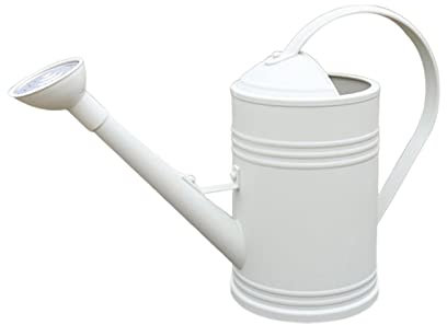 Milageto Regadera de Jardín con Largo Regadera Regadera Extraíble Regadera de Flores Regadera Pequeña para Plantas de Interior, Capacidad de 1.8L, Blanco