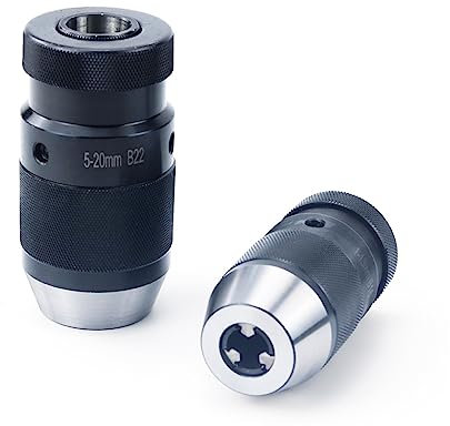 YEAHSO 1PCS Bohrfutter B10 B12 B16 B18 0,5-6MM 1-10MM 1-13MM 1-16MM 5-20MM Kompatibel mit CNC Maschine Werkzeug Selbst Straffen Automatische Verriegelung (Color : B22(5-20mm))