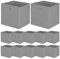 BALLSHOP 12 Stück Aufbewahrungsbox Faltbox 32 x 32 x 32 cm Faltbare Spielzeug Organizer Stoffboxen Würfel Stoff Faltkiste mit Fingerloch für Regale oder Raumteiler Grau