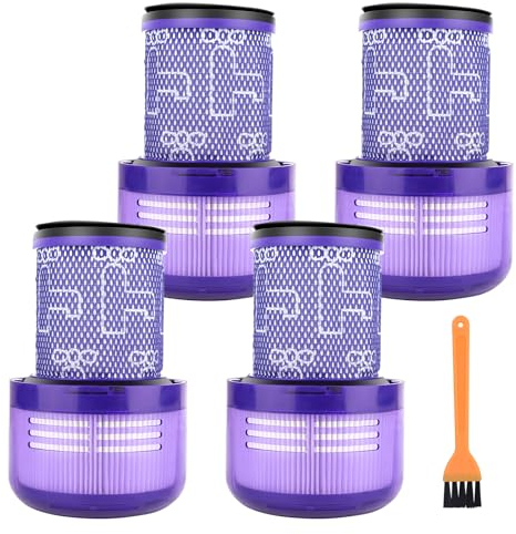 (4 pezzi) V12 Detect Slim Filtri HEPA di ricambio per l'aspirapolvere Dyson V12 Detect Slim/ V12 Slim Absolute/Complete/Motorhead/Absolute +/ Extra, sostituisci il codice. 971517-01