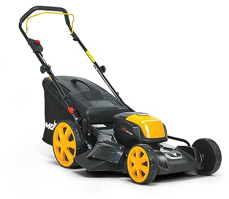 Mowox® EM 4640 PX StarterKit 5 Lithium-Ion Akku-Rasenmäher, Stahlgehäuse, EASY2STORE, Mulchkeil, Fangsack, Höhenverstellung, kugelgelagerte Räder (2x 40V - 4,0Ah Batterie + 1x 4A Schnellladegerät, 46)