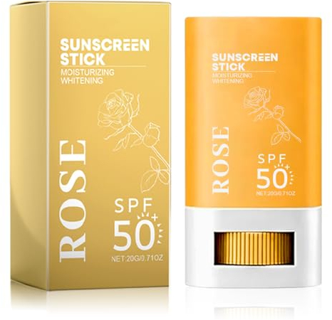 Stick Protecteur Solaire,Bâton de protection solaire SPF50 +,Visage Corps Crème solaire,Résistant à l'eau,Respirant,Convient à tous les types de peau,crème solaire idéale (Rose)