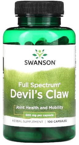 Swanson - DEVIL S CLAW 500 mg | Garra del Diablo 500 mg con Sulforafano de Extracto de Brotes de Brócoli | Apoyo Natural para la Desintoxicación y Salud Celular - 60 Cápsulas Vegetales