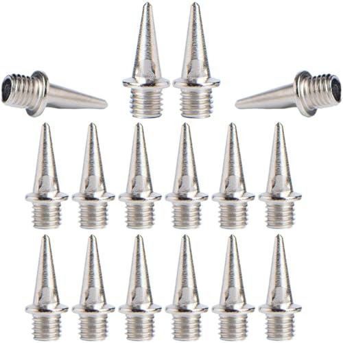 UEIOAVL Crampons pour chaussures de randonnée 16 pièces pointes de course d'athlétisme pointes de piste en acier pointes de piste professionnelles de 12mm
