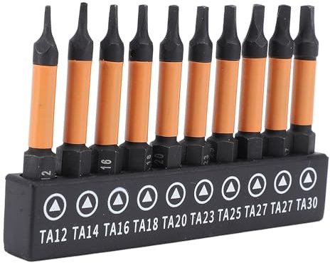 10-teiliges Dreieck-Schraubendreher-Bit-Set, 50 mm Länge, 1/4-Zoll-Sechskantschaft, S2-Stahllegierung, magnetisch, dreieckig