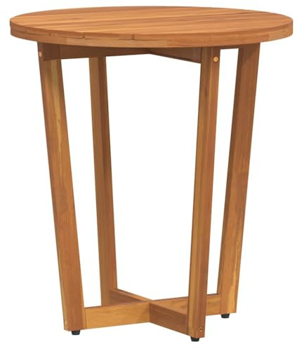 vidaXL Garden Side Table Round Diameter 55 x 60 cm Solid Acacia Wood