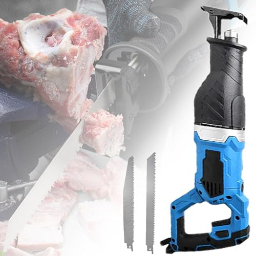Máquina cortadora de huesos portátil, kit de cortador de carne con sierra manual, el mango se puede girar para cambiar libremente el ángulo de corte 90 ° hacia la izquierda y la derecha